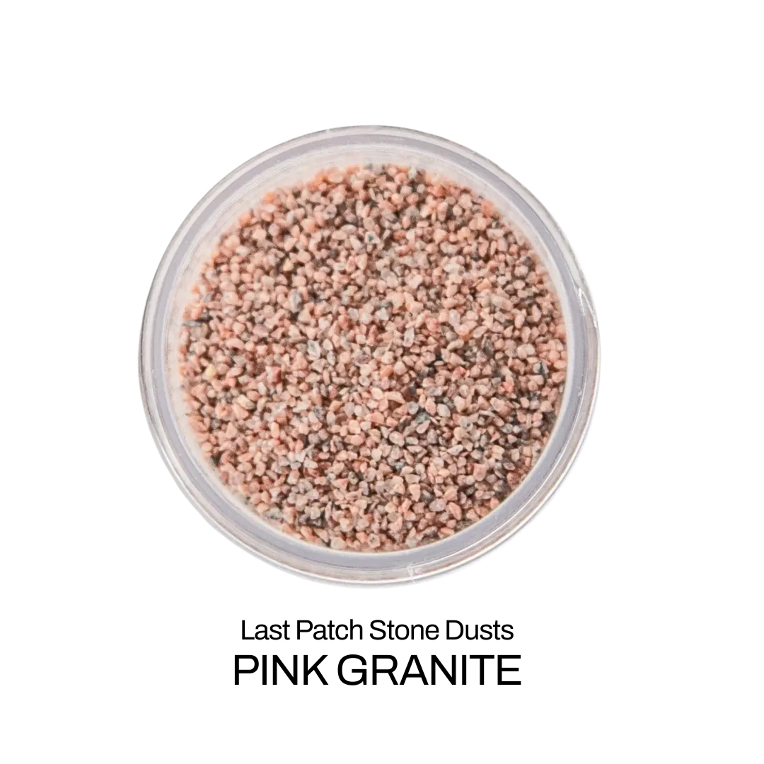 Bonstone Last Patch stone dust pigment, pink granite, 1 ounce jar