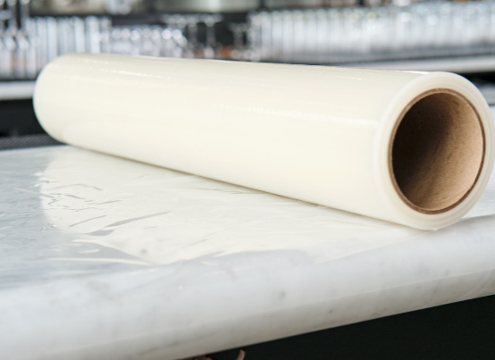 Countertop and surface protection film rolls for fabrication and installation