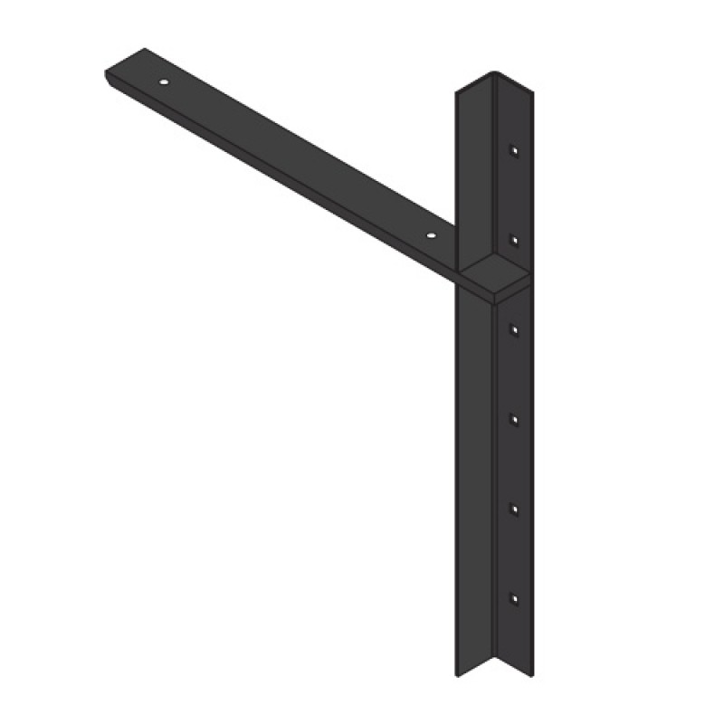 CounterBalance Extended Concealed Flat Bracket-12 in-1"-Black