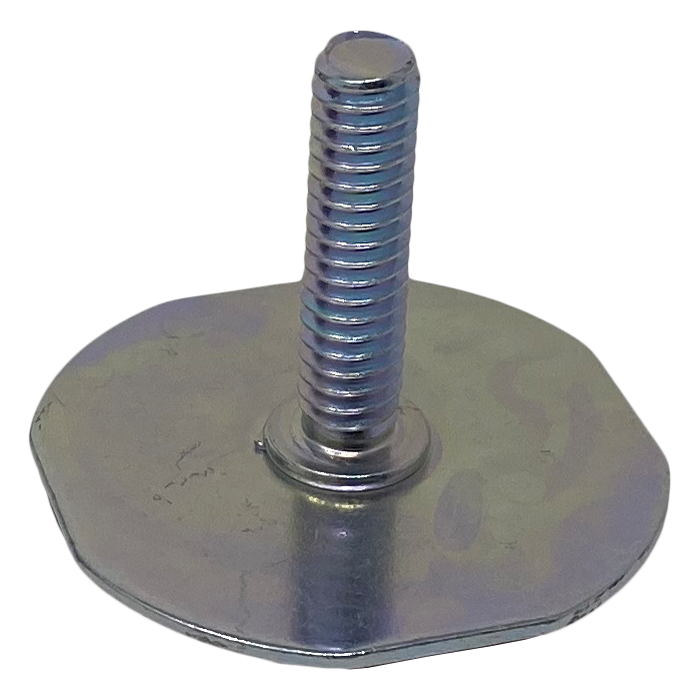 Specialinsert M1-V38-1/4-20x1" M1 Male Bonding Fastener w/ 38mm Round Base (No Dimples, No Holes) - 1/4-20 Thread, 1.00" L