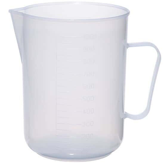 Plastic Beaker w/ Handle - Translucent PP - 3000ml (Set of 5)