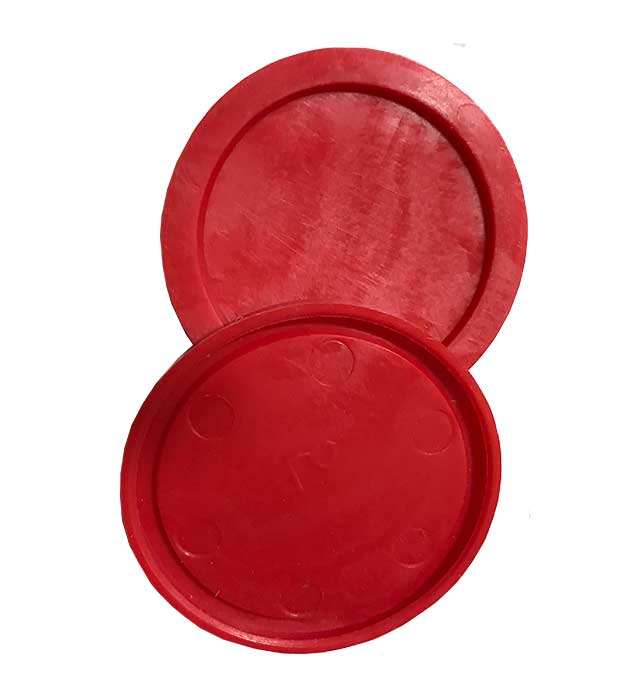 Techcon TS2C Red Cartridge Flange Cap, 2.5 to 12 oz, Box of 1000