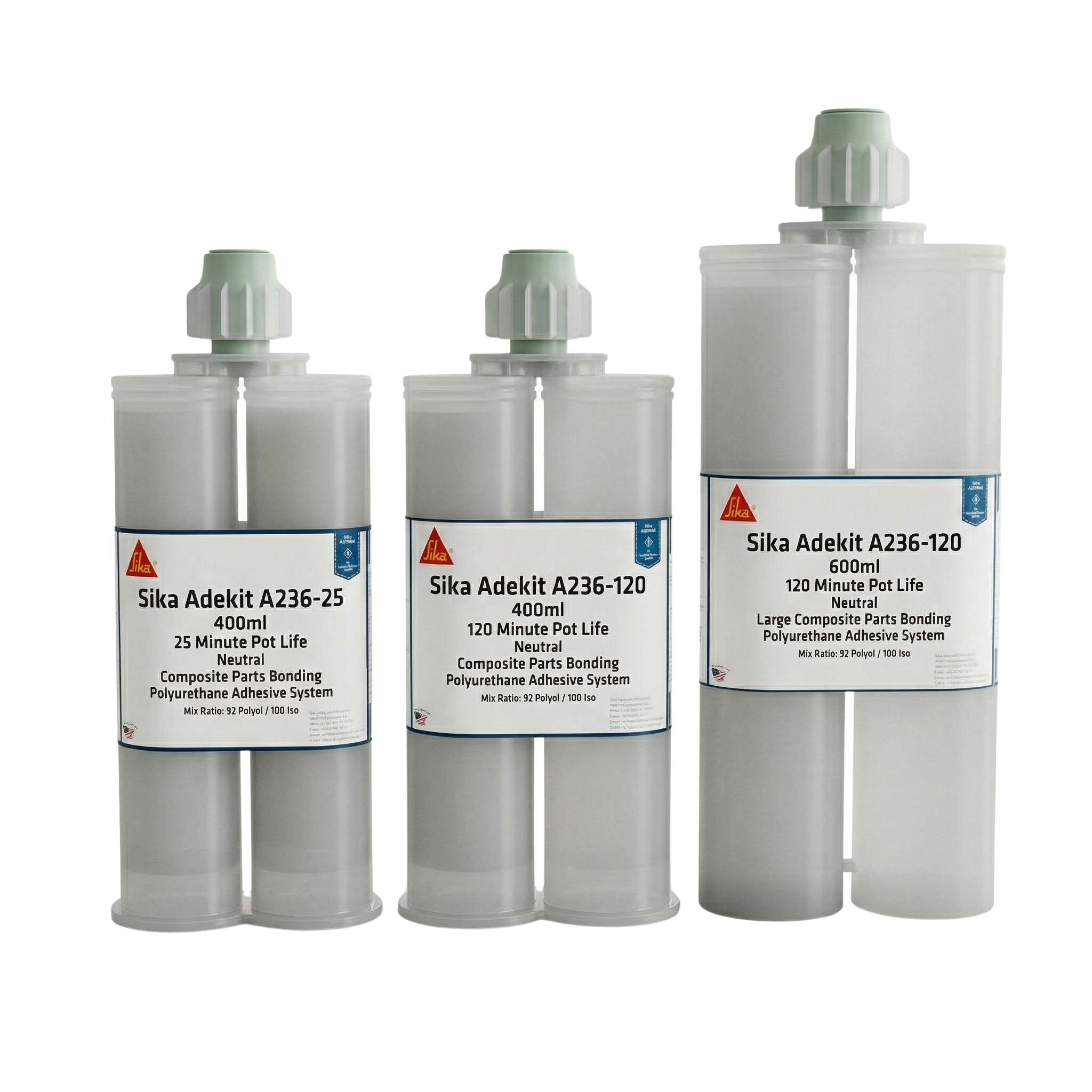 Sika A236 adhesive 400 ml dual cartridge for structural bonding