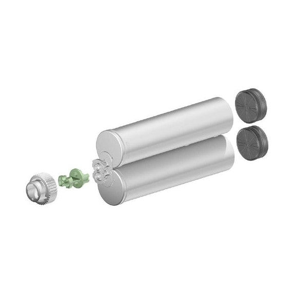Medmix 400ml F-System Empty 1:1 Ratio 2-Part Cartridges with Pistons & Sealing Caps (AF 400-01-10-01)