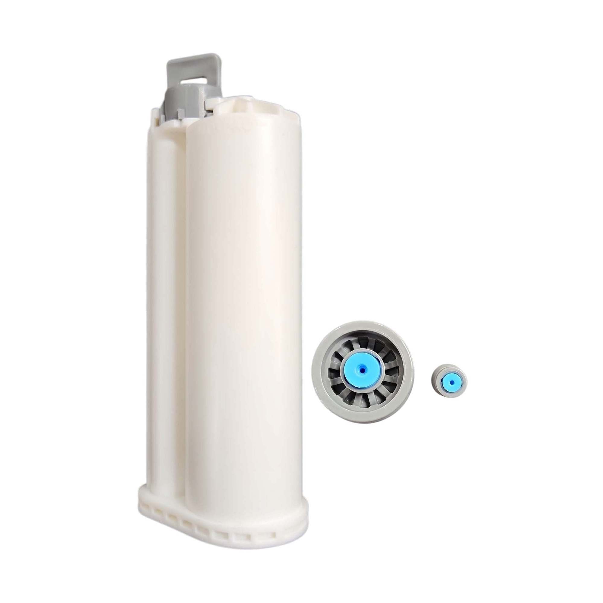 Medmix 50ml S-System Empty 10:1 Ratio 2-Part Cartridges with Pistons & Sealing Caps (AB S50-10-20-01)