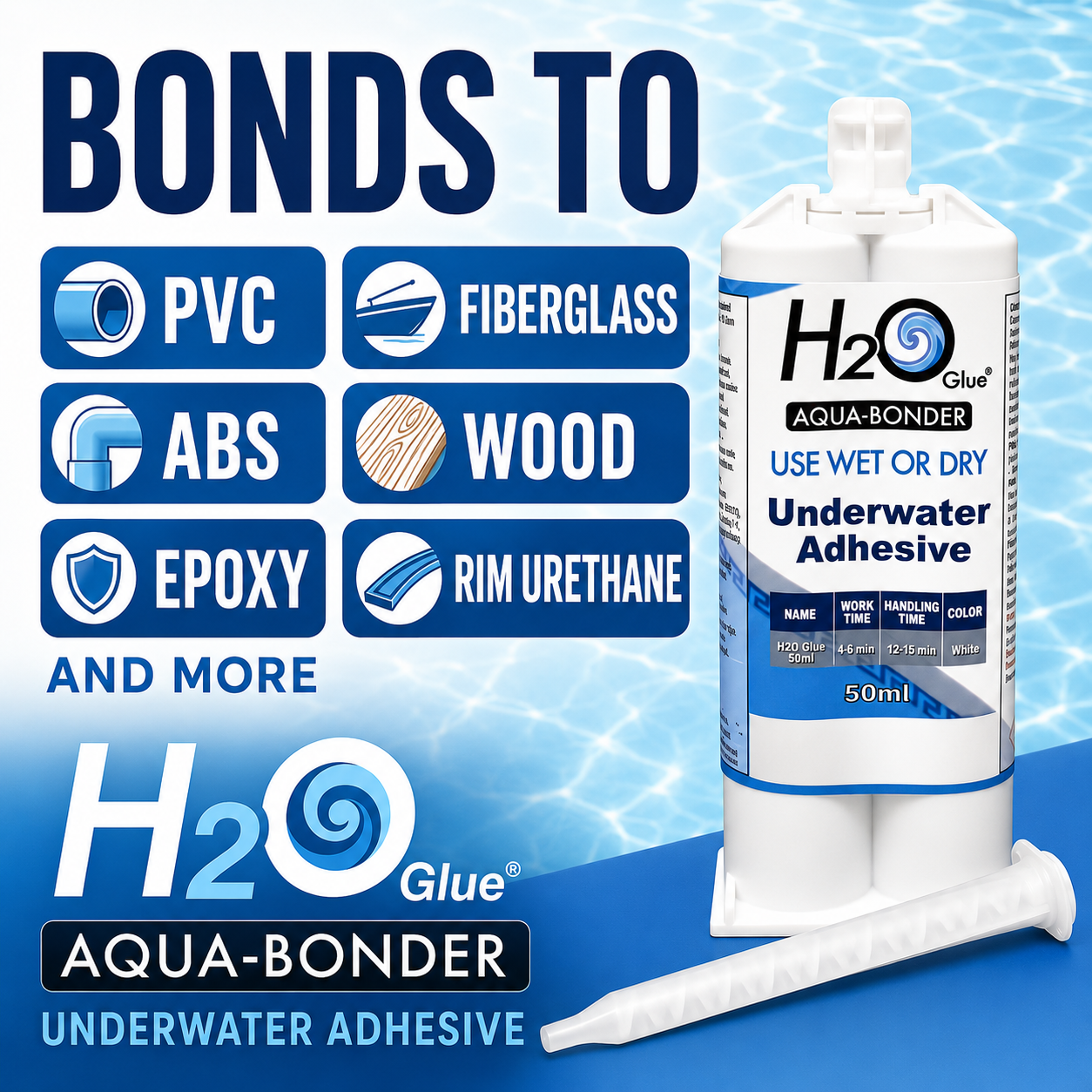 H2O Glue Underwater Epoxy