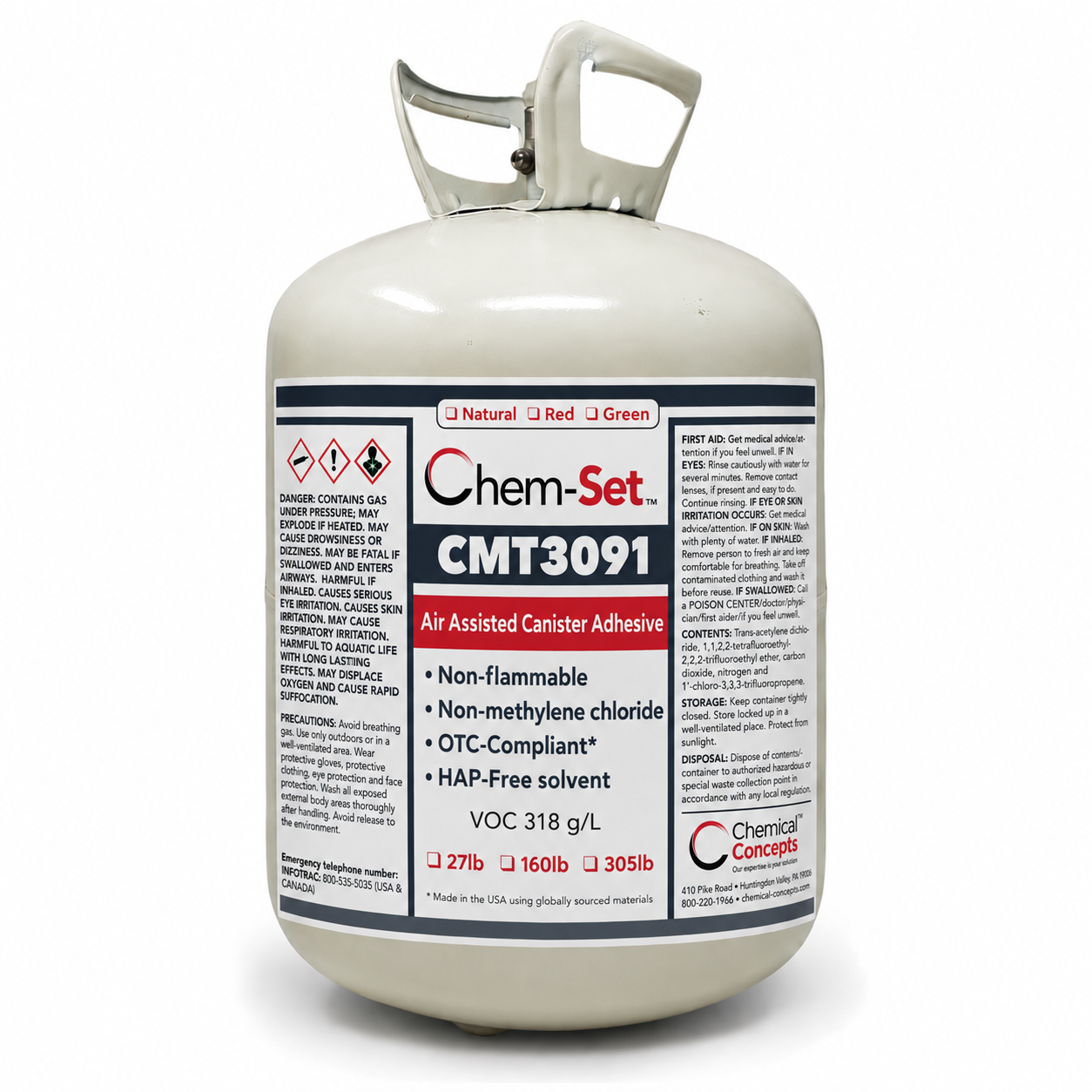 Chem-Set CMT3091 Methylene Chloride Free Contact Adhesive